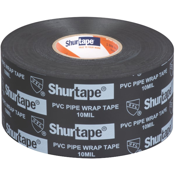 Shurtape Pipe Sealant Tape, Black, PVC, 1199" L - PW 100