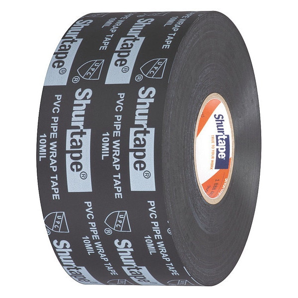 Shurtape Pipe Sealant Tape, Black, PVC, 1199" L - PW 100