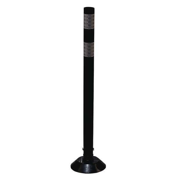 Zoro Select Delineator Post, HDPE, High-Intensity Prismatic, 36" Height, 36" Length, 1 lb, Black - 04-36-BWG