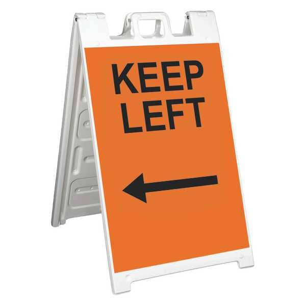 Zoro Select Barricade Sign, Plastic, Engineer, 45 in Height, 3 in Length, 18 lb, White - 130-WLGQ3602-OBEG