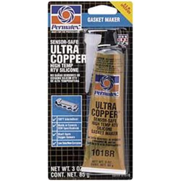 Permtx-Lockt Ultra Copper Maximum Temperature Rtv Silicone Gasket Maker- 3 Oz. - P13-81878