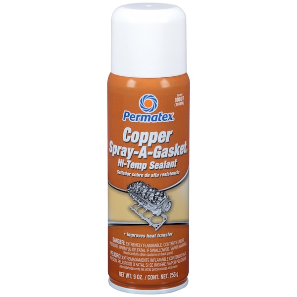 Permatex Automotive Copper Spray A Gasket Hi Temp Sealant 12oz Aerosol Can - 80697