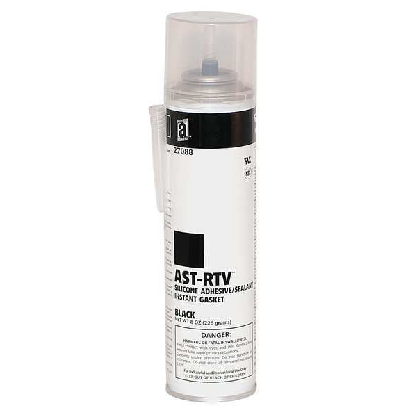 Anti-Seize Technology RTV Gasket Maker 8 oz, Pressurized Can, AST-RTV, Black, Paste - 27088