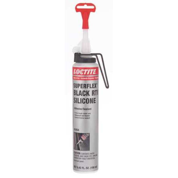Loctite Gasket Sealant, 190 mL, Black, Temp Range -65 to 450 Degrees F - 743519