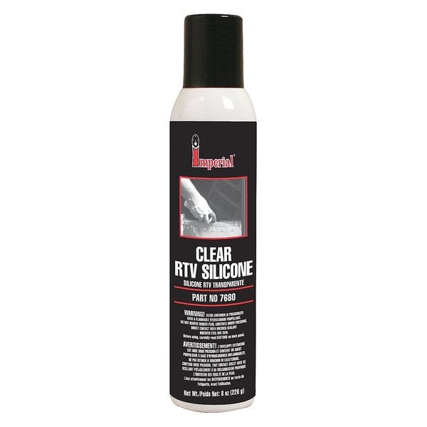 Zoro Select RTV Silicone Sealant, Clear, 8 oz, Spray Bottle, Oil Resistant, 6 PK (Formerly Imperial Supplies) - 40JM27