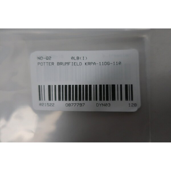 Relevador Potter-Brumfield, 110V DC/240V AC Volts de bobina, 2 Forma C (CO) - KRPA-11DG-110