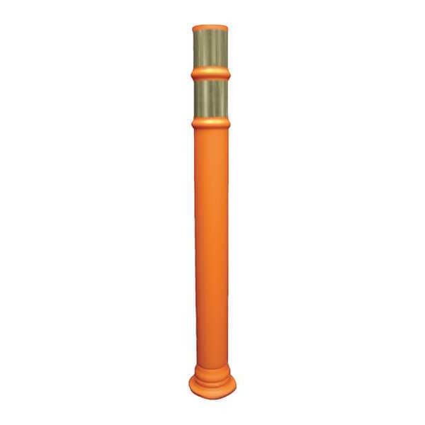 Zoro Select Delineator Post, LDPE, High-Intensity Prismatic, 45 in Height, 12 lb, Orange - 03-747OT