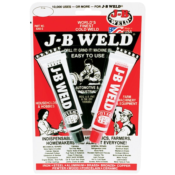J-B Weld Cold Weld Compound w/ 1oz. Steel & 1oz. Hardener - 8265S