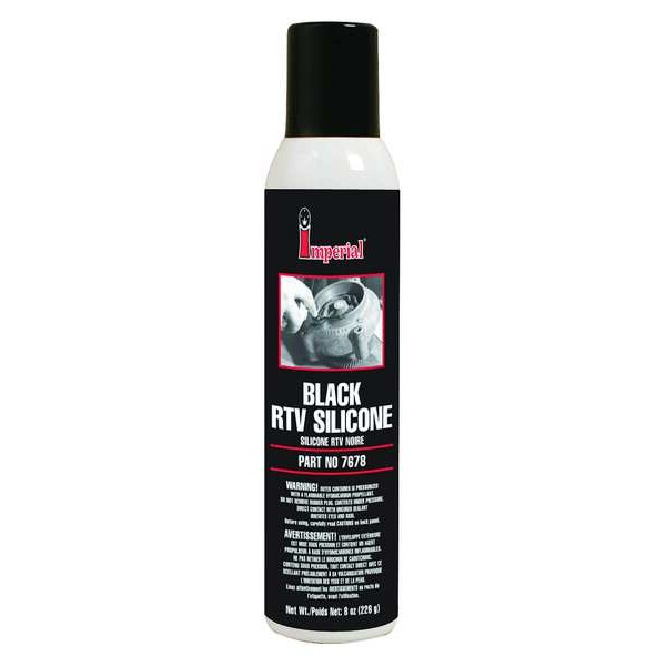 Zoro Select Multipurpose RTV Silicone Sealant, 8 oz, Black, Spray Bottle, 6PK (Formerly Imperial Supplies) - 40JM25