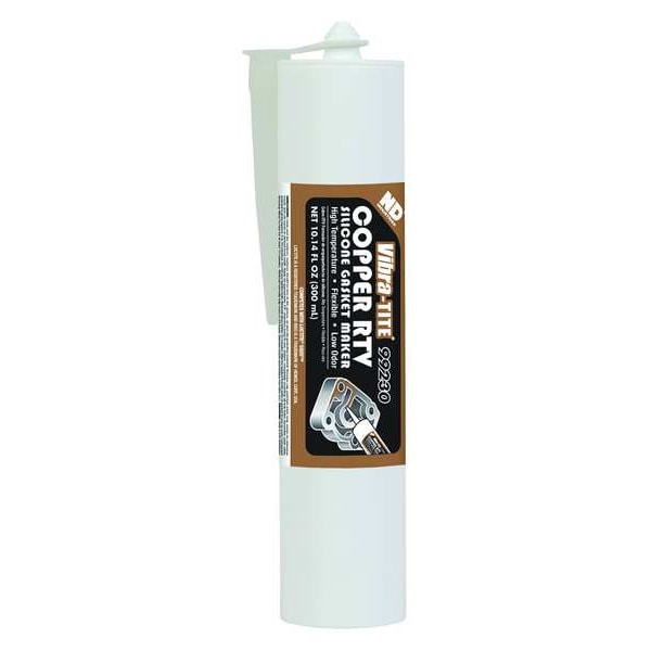 Vibra-Tite Silicone Gasket Sealant, 300 mL, Copper, Temp Range -65 to 700 Degrees F - 99230