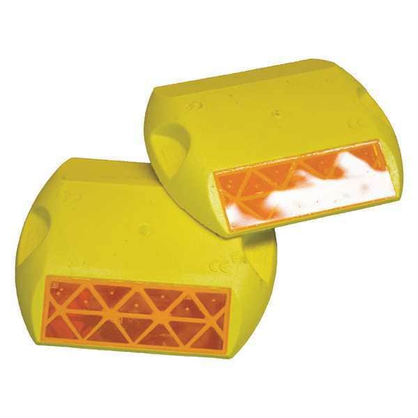 3M Pavement Marker, Yellow, 4" L, PK100 - RPM-291-Y