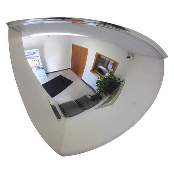 Se-Kure Qtr Dome Mirror, 18In., Scratch Res Acryl - ONV-SR-90-18