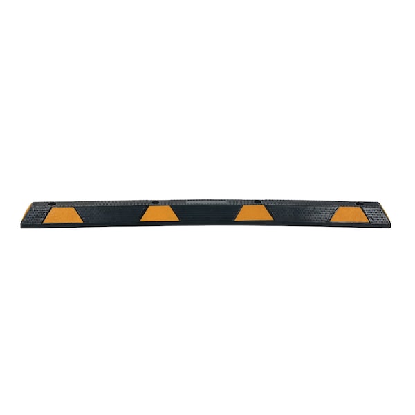 Vestil Car Stop, Plastic, 4 in Height, 71 3/4 in Length, Black - CS-33-BL