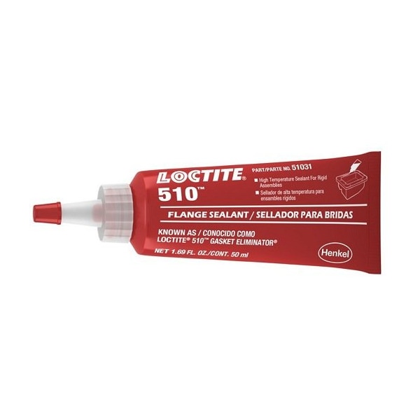 Henkel Gasketing, Anaerobic, High Temperature, Rigid, 50 Ml - 510 50ML IDH 135474