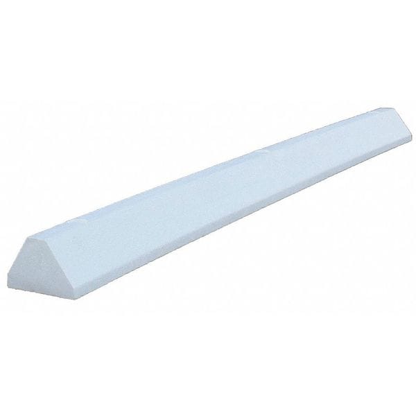 Plastics R Unique Parking Block, Deluxe, 6 ft., White, Spikes - D6PBW-SPIKES