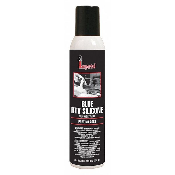 Zoro Select RTV Silicone Sealant, Blue, 8 oz, Spray Bottle, Oil Resistant, 6 PK (Formerly Imperial Supplies) - 40JM28