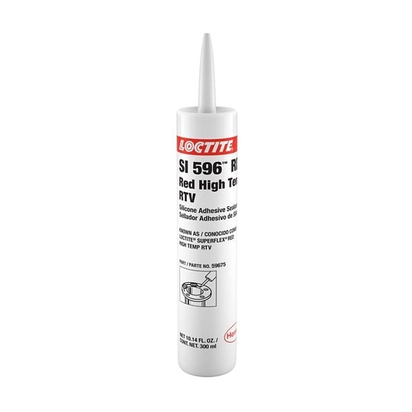 Henkel Gasketing, RTV Silicone, High Temperature, Red, 300 Ml - SI 596 300ML IDH 198817