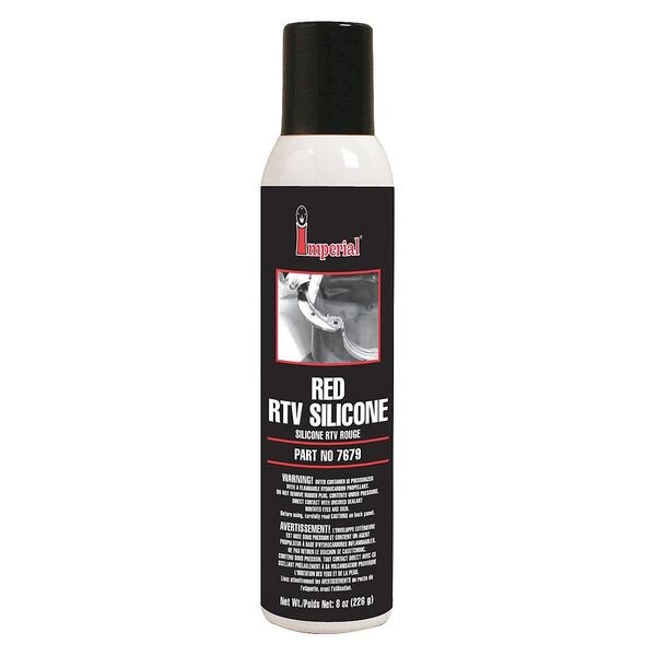 Zoro Select High Temp. RTV Silicone Sealant, 8 oz, Red, Spray Bottle, 6 PK (Formerly Imperial Supplies) - 40JM26