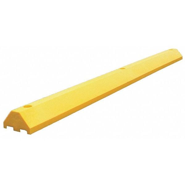 Plastics R Unique Parking Blocks, 3 in Height, 6 ft Length, Ultra Yellow - ULTRA3672PBY-SPIKES