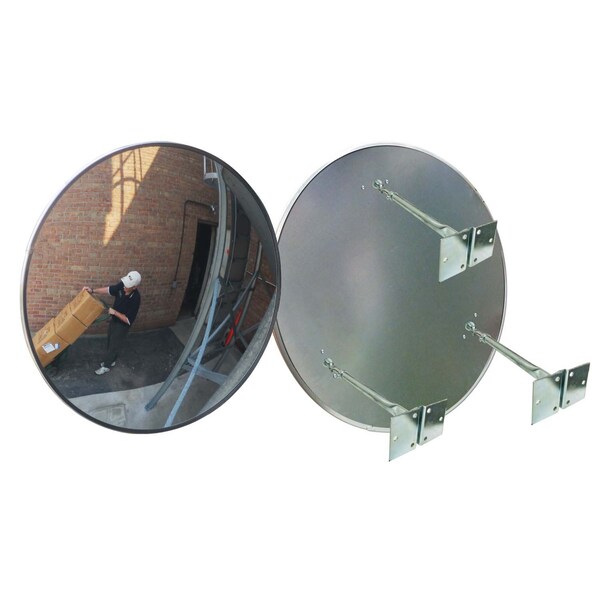 Se-Kure Outdoor Convex Gal.Metal Back 3 T Bkts - TCVO-36T-GB