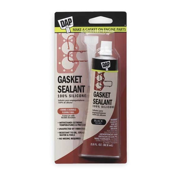 Dap Oil-Resistant Gasket Sealant, 2.8 oz, Black, Temp Range -40 to 400 Degrees F - 00754