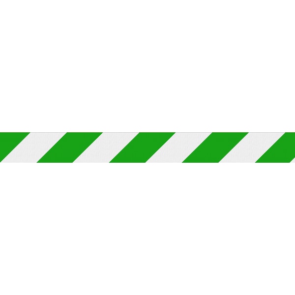 Queue Solutions ConePro 500, Orange, 12' Green/White Diagonal Stripe Belt - CP500O-GNW120