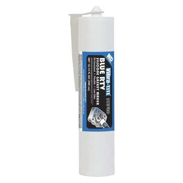 Vibra-Tite Silicone Gasket Sealant, 300 mL, Blue, Temp Range -65 to 500 Degrees F - 99730
