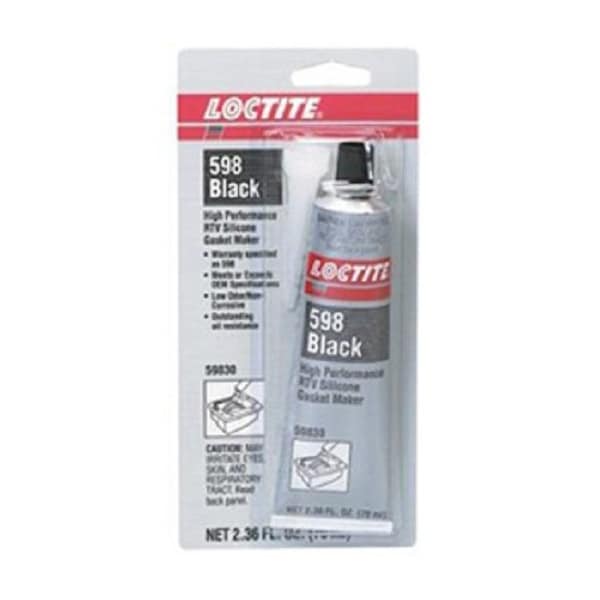 Henkel Gasketing, RTV Silicone, Oil Resistant, Black, 70 Ml - SI 598 70ML IDH 234609
