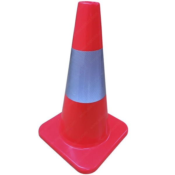 Electriduct Traffic Cone with Reflective Collar- 18"- Bright Orange, PK 2 - TC-ED-18R-2PK