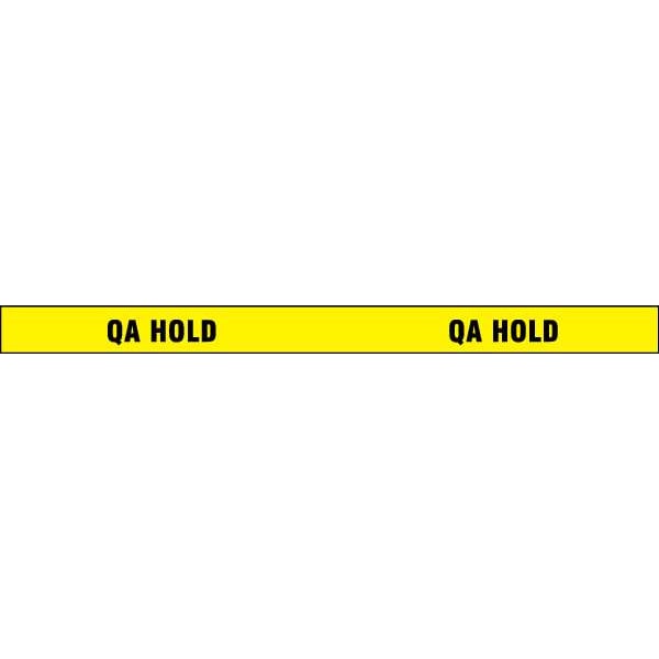 Zoro Select Barricade Tape, QA Hold, Yellow, 3 in Wide x 1,000 ft Length, Polyethylene, 4 mil - 28074   3 X 1000'L