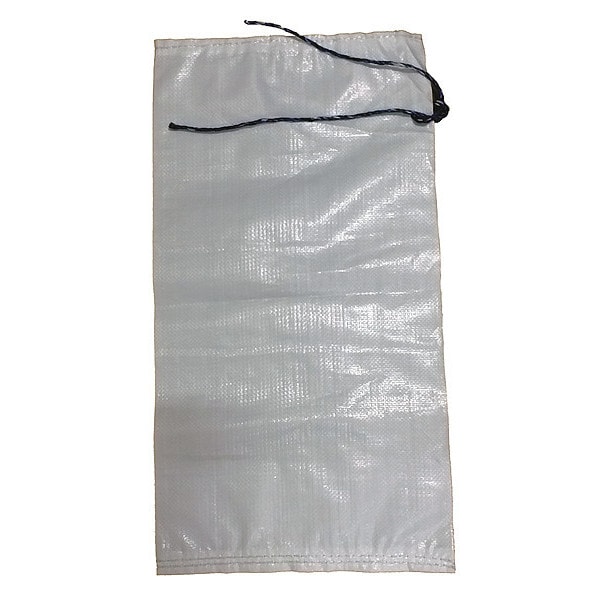Zoro Select White Sand Bag, Polypropylene, Weight Capacity 40 lb, 26 in L, 14 in W, Pack 100 - 6FGY1