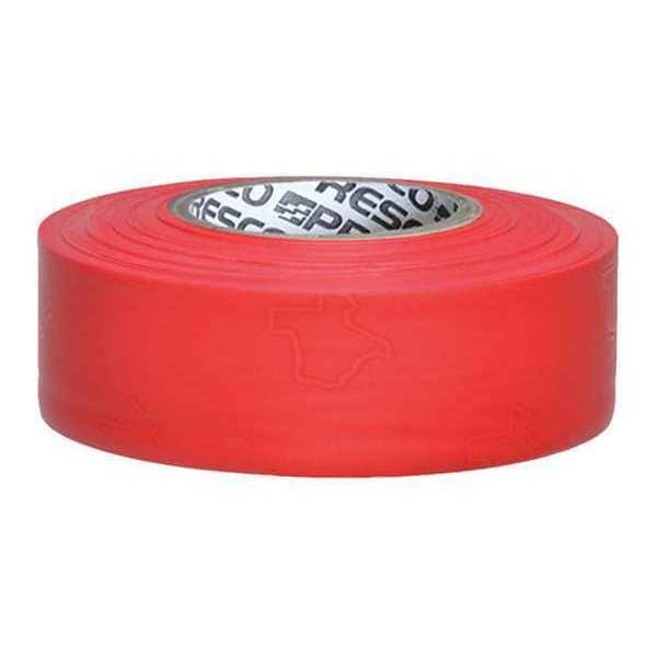 Zoro Select Flagging Tape, No Legend, Red, 1 3/16 in Wide x 300 ft Length, Vinyl, 2 mil - TXR-200