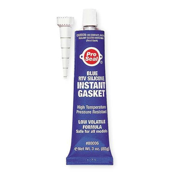 Pro Seal Sensor-Safe RTV Gasket Maker, 3 oz, Blue, Temp Range -75 to 500 Degrees F - 80006