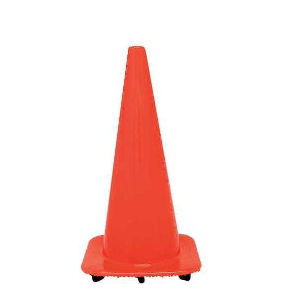 Zoro Select Vertical Mount Cone Holder, Carbon Steel, 12 in Height, 8.41 lb, Black - TCH12V
