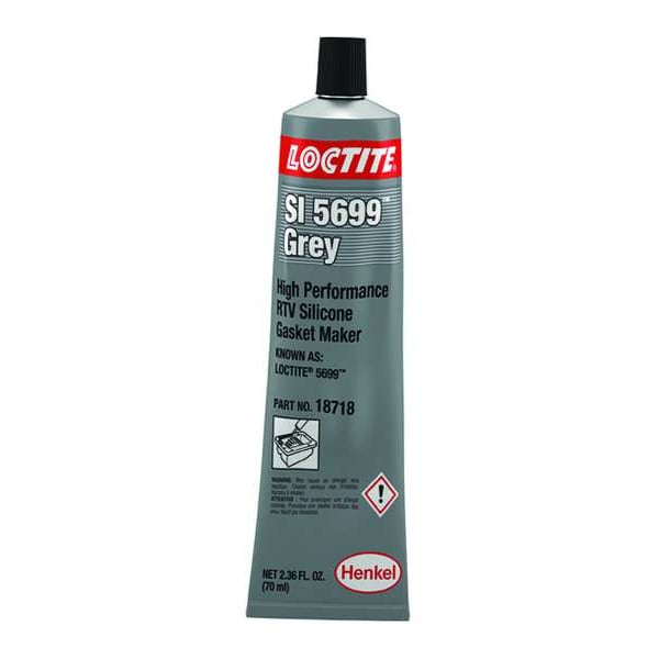 Loctite Oil and Water-Resistant, Noncorrosive RTV Gasket Maker, 70 mL, Gray, Temp Range -75 to 625 Degrees F - 135275