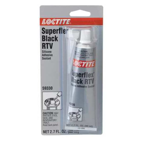 Loctite Gasket Sealant, 80 mL, Black, Temp Range -65 to 450 Degrees F - 193996