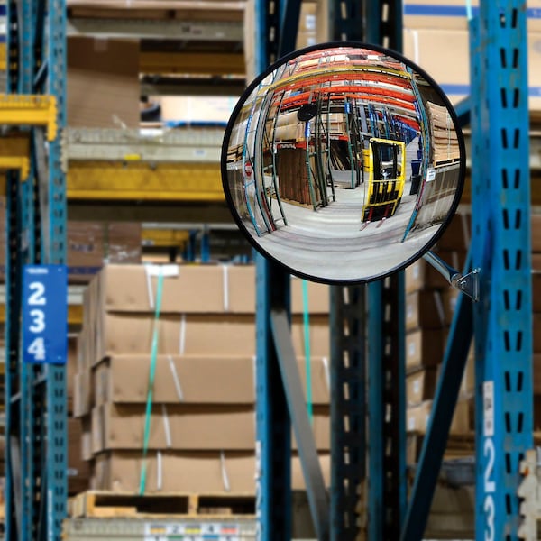 Global Industrial Round Acrylic Convex Mirror, Indoor, 18 Dia., 160, Viewing Angle - 670546