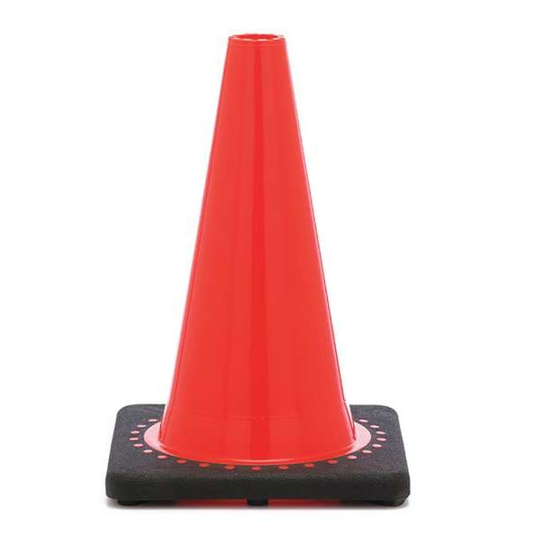 Jbc Revolution Traffic Cone, PVC, Non-Reflective, 12 in Height, 1.5 lb, Orange - RS30008C