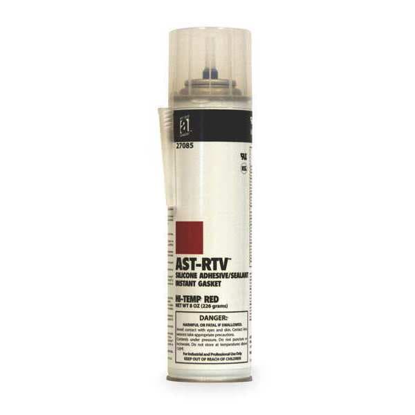 Anti-Seize Technology High Temperature RTV Gasket Maker, 8 oz, Red, Temp Range -85 to 450 Degrees F - 27085