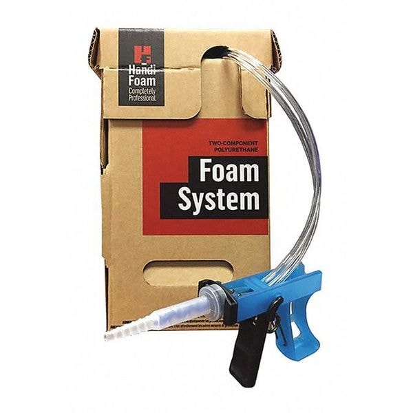 Handi-Foam Spray Foam Sealant Kit, Straw Application Method 4 lb, Two Cylinders, Cream, 0.04375 Expansion Ratio - P12130G