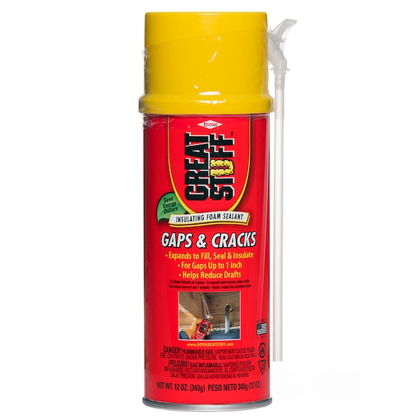 Dow Insulation Spray Foam Sealant, 12 oz, Aerosol Can - 157901