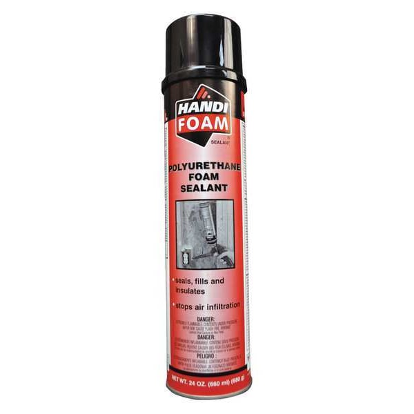 Handi-Foam Spray Foam Sealant, Gun Application Method 24 oz, Aerosol Can, Cream, 2-3:1 Expansion Ratio - P30115