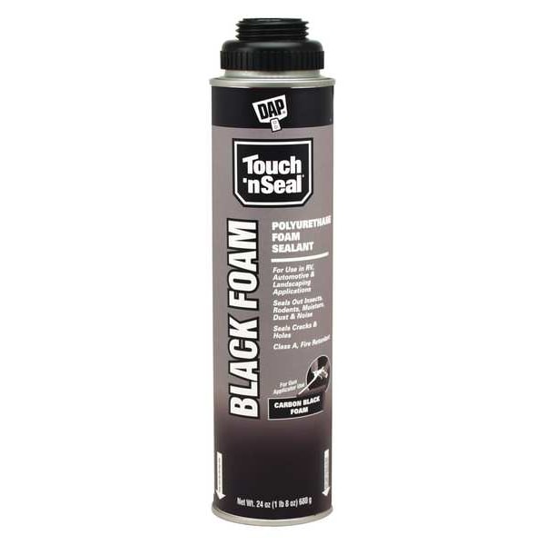 Touch 'N Seal Spray Foam Sealant, Gun Application Method 24 oz, Aerosol Can, Black, 2-3:1 Expansion Ratio - 7565029813