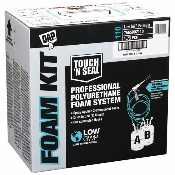 Touch 'N Seal Insulating Spray Foam Sealant, Gun Application Method Cylinder, Cream, 1:1 Expansion Ratio - 7565002110