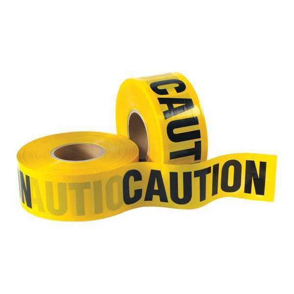Partners Brand Barricade Tape, "Caution", 3.0 Mil, 3" x 1000', Yellow/Black, 4/Case - T968CCC