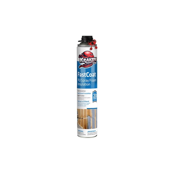 Krakenbond Krakenbond FastCoat Insulation Foam Spray, 27.1 oz, 1 Gun Use Can - KR1602SF