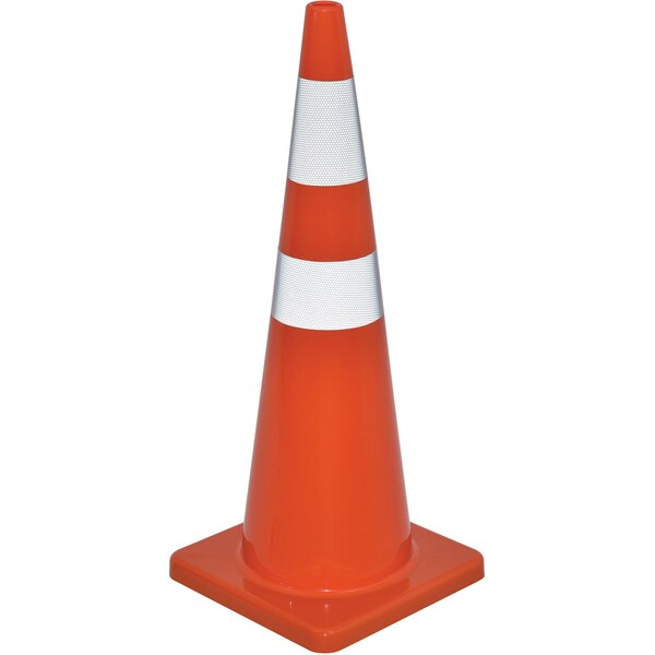 Global Industrial Traffic Cone, Pvc, 36 in Height, 10, Orange - RC900SP-ER