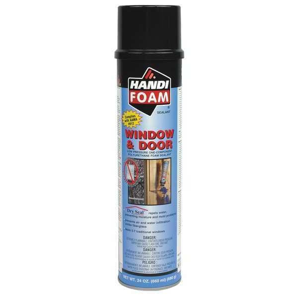 Handi-Foam Spray Foam Sealant, Gun Application Method 24 oz, Aerosol Can, Creme, 2-3:1 Expansion Ratio - P30272
