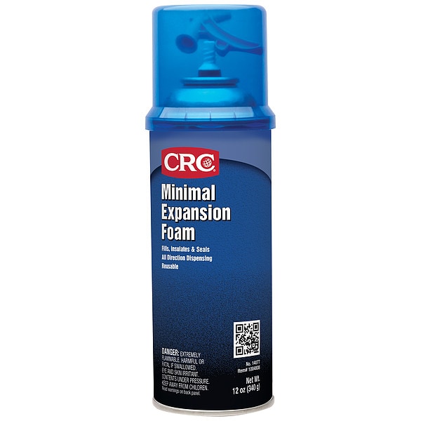 Crc Spray Foam Sealant, Straw Application Method 12 oz, Aerosol Can, Tan, 0.5 Expansion Ratio - 14077