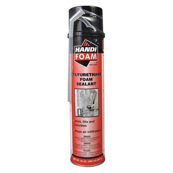 Handi-Foam Spray Foam Sealant, Straw Application Method 20 oz, Aerosol Can, Cream, 2-3:1 Expansion Ratio - P30101